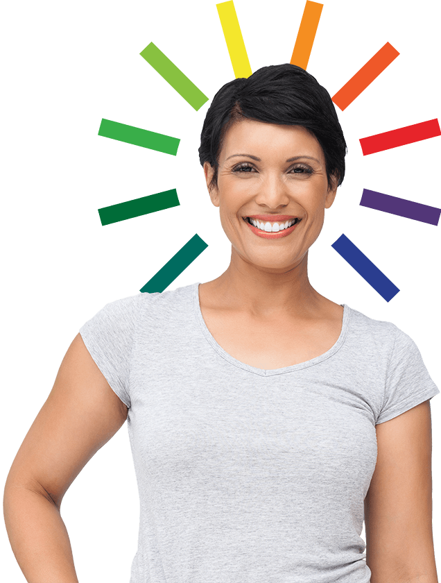 Woman with ideal MRI halo